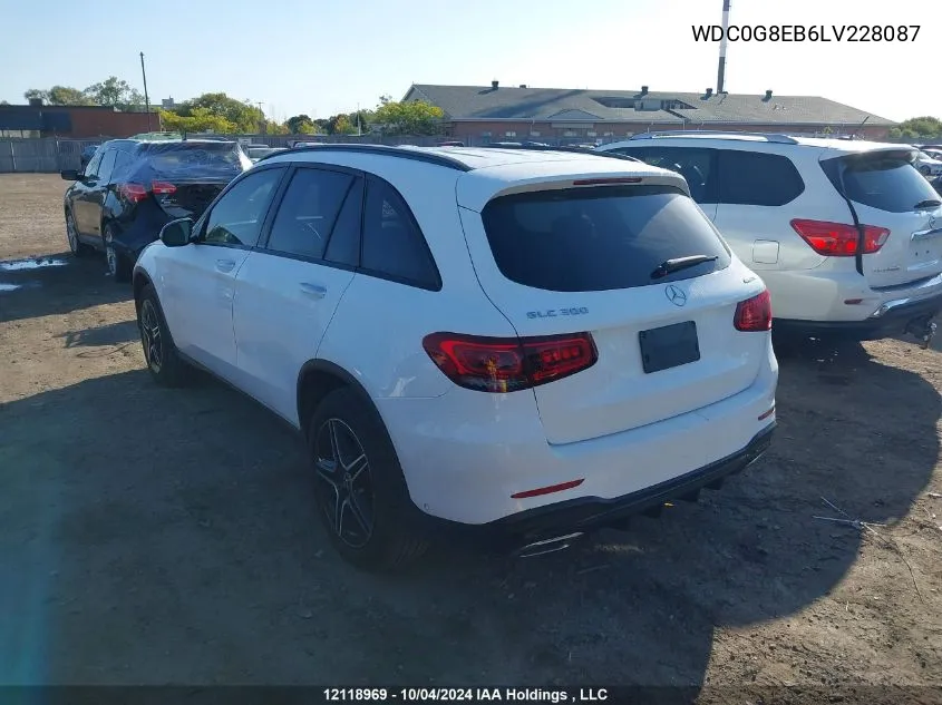 2020 Mercedes-Benz Glc VIN: WDC0G8EB6LV228087 Lot: 12118969