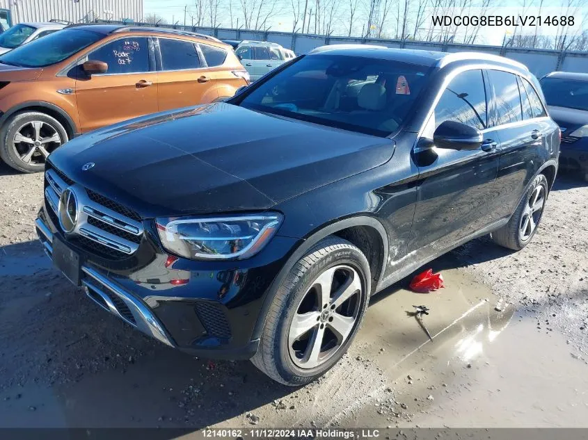 2020 Mercedes-Benz Glc VIN: WDC0G8EB6LV214688 Lot: 12140162