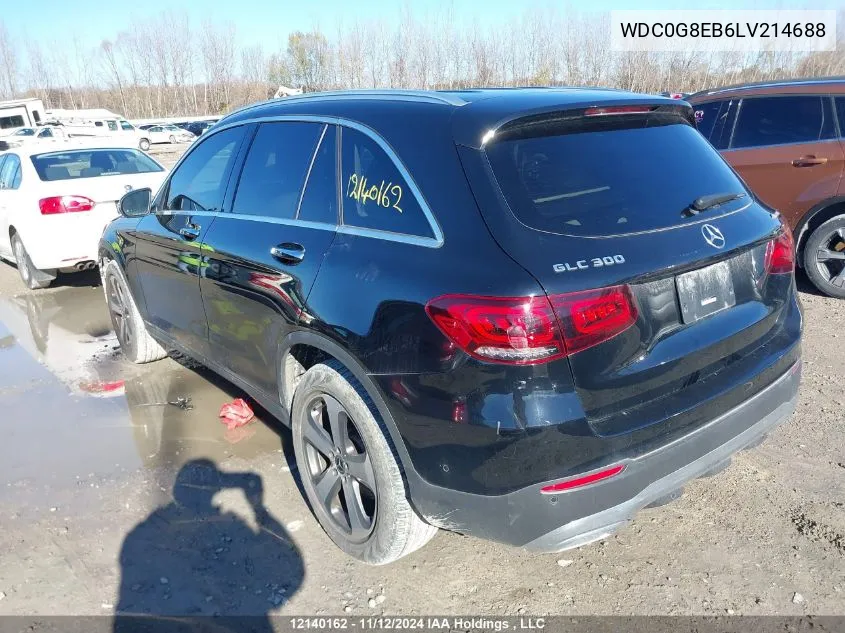 2020 Mercedes-Benz Glc VIN: WDC0G8EB6LV214688 Lot: 12140162