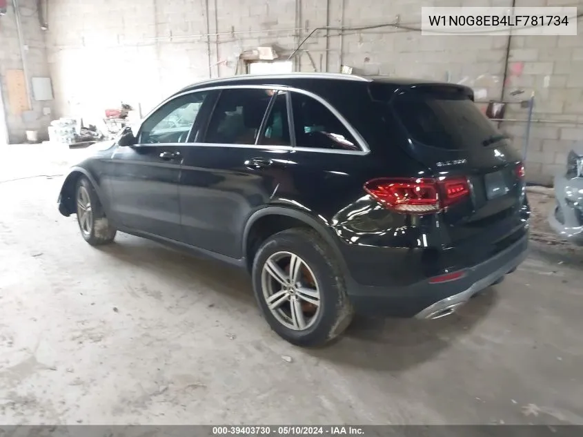 2020 Mercedes-Benz Glc 300 4Matic VIN: W1N0G8EB4LF781734 Lot: 39403730