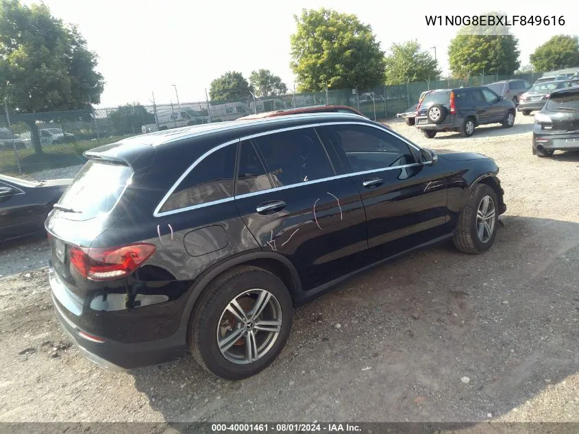 2020 Mercedes-Benz Glc 300 4Matic VIN: W1N0G8EBXLF849616 Lot: 40001461