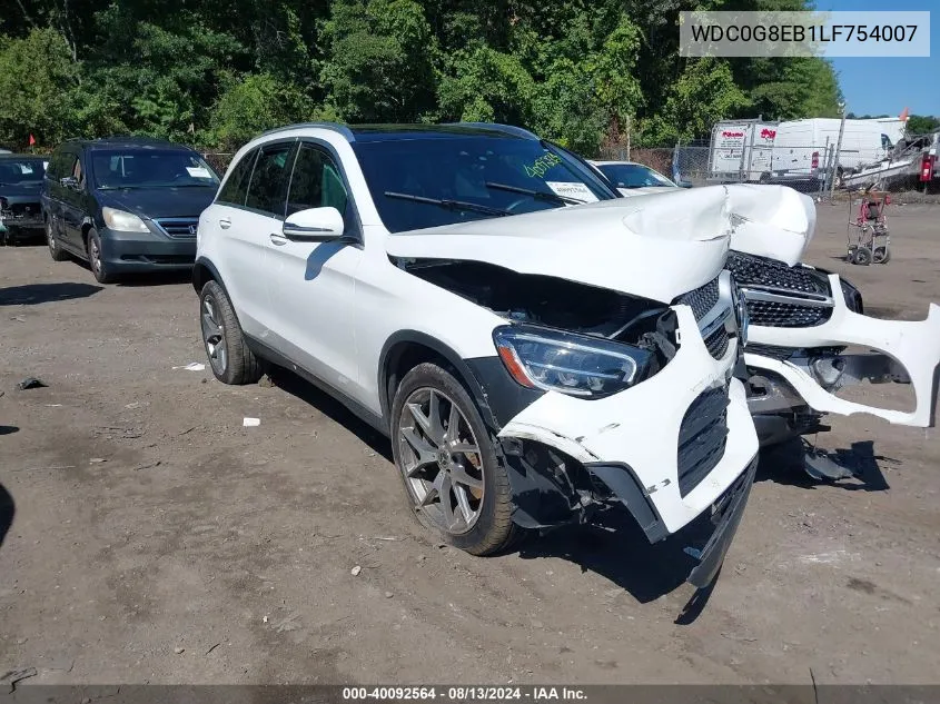 2020 Mercedes-Benz Glc 300 4Matic VIN: WDC0G8EB1LF754007 Lot: 40092564