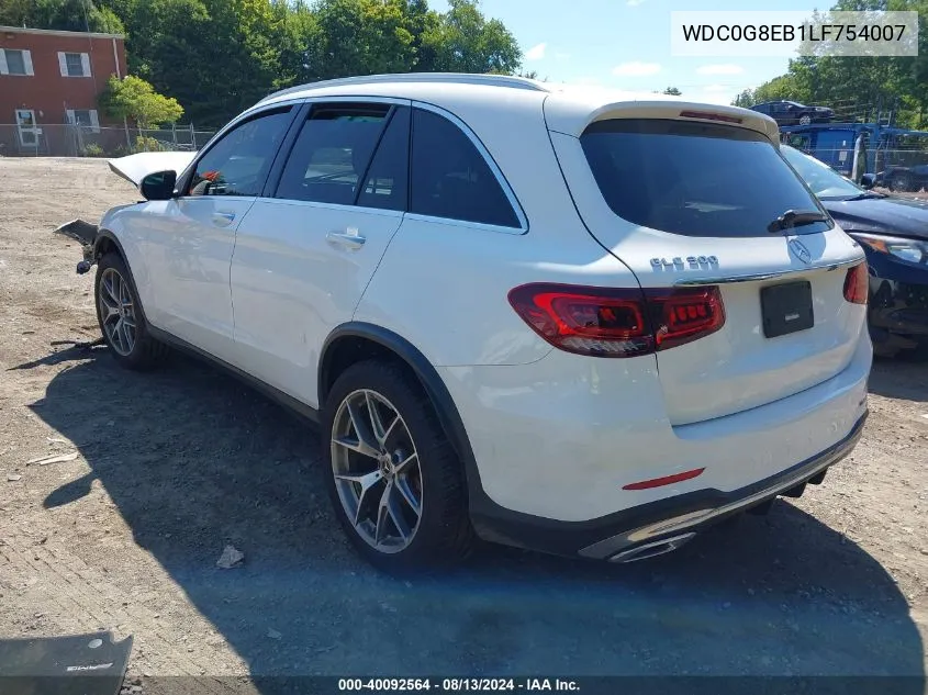 2020 Mercedes-Benz Glc 300 4Matic VIN: WDC0G8EB1LF754007 Lot: 40092564