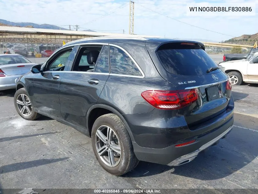 2020 Mercedes-Benz Glc 300 VIN: W1N0G8DB8LF830886 Lot: 40285845