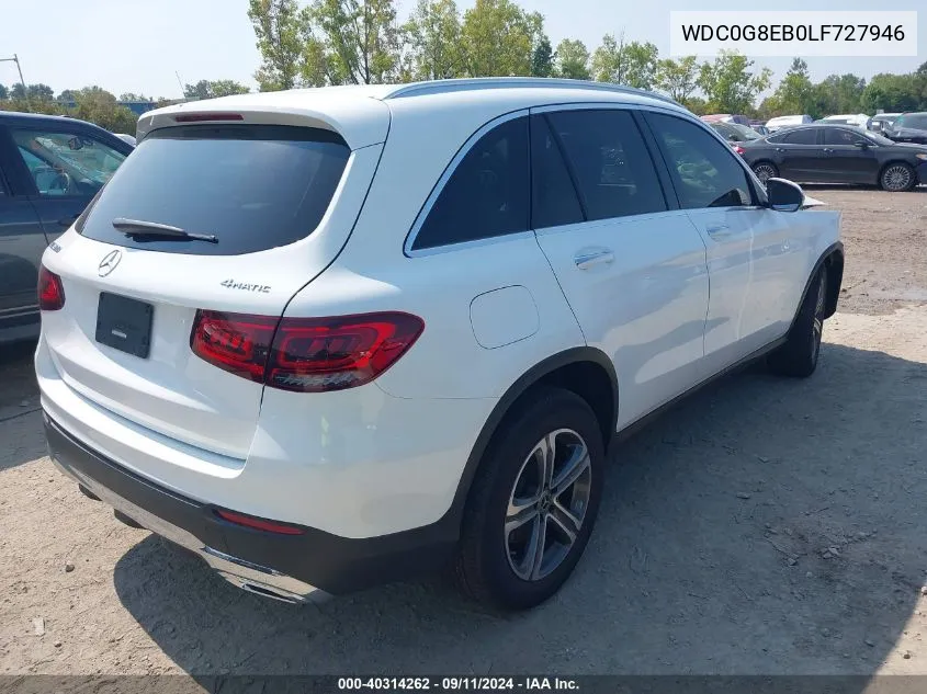 2020 Mercedes-Benz Glc 300 4Matic VIN: WDC0G8EB0LF727946 Lot: 40314262