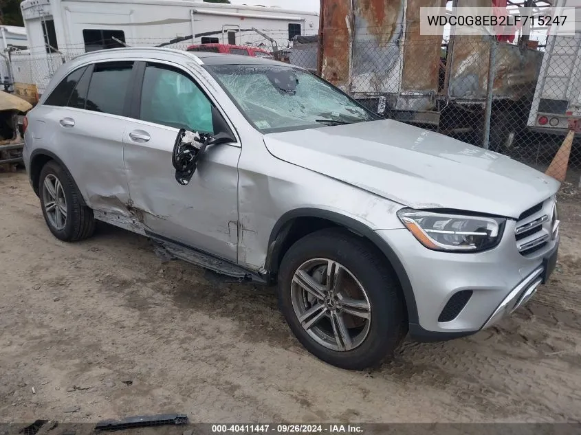 2020 Mercedes-Benz Glc 300 300 4Matic VIN: WDC0G8EB2LF715247 Lot: 40411447