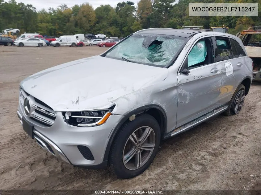 2020 Mercedes-Benz Glc 300 300 4Matic VIN: WDC0G8EB2LF715247 Lot: 40411447