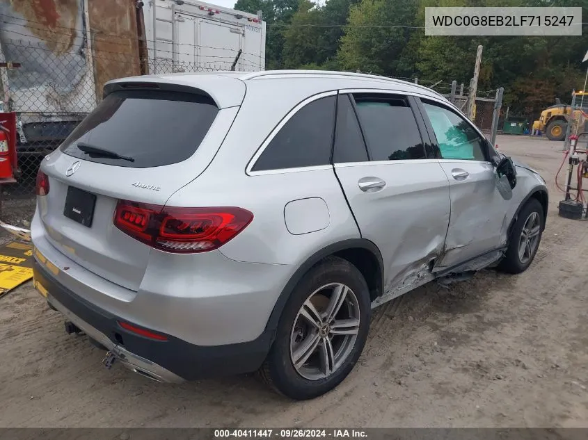 2020 Mercedes-Benz Glc 300 300 4Matic VIN: WDC0G8EB2LF715247 Lot: 40411447