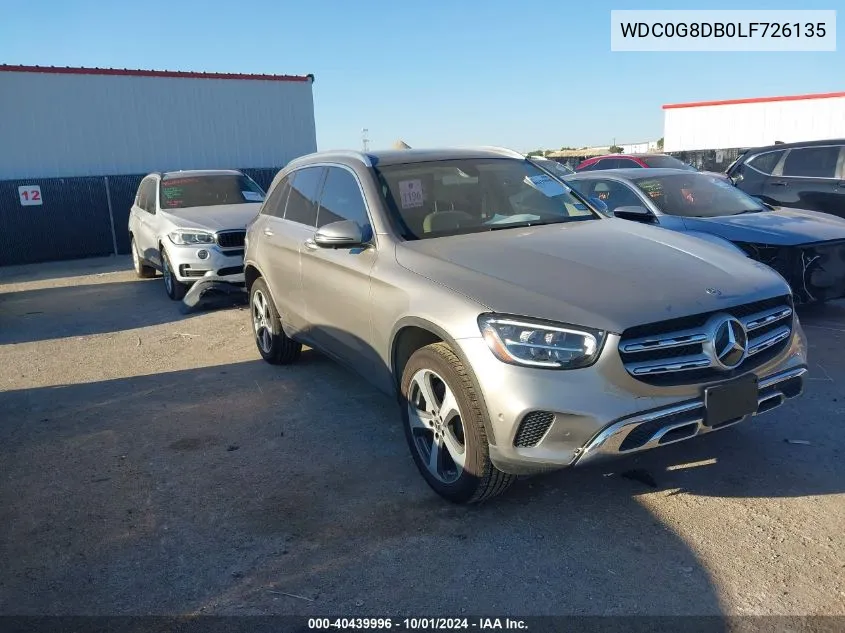 2020 Mercedes-Benz Glc 300 300 VIN: WDC0G8DB0LF726135 Lot: 40439996