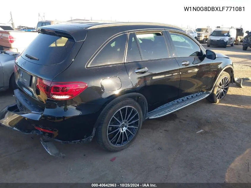 2020 Mercedes-Benz Glc 300 VIN: W1N0G8DBXLF771081 Lot: 40642963