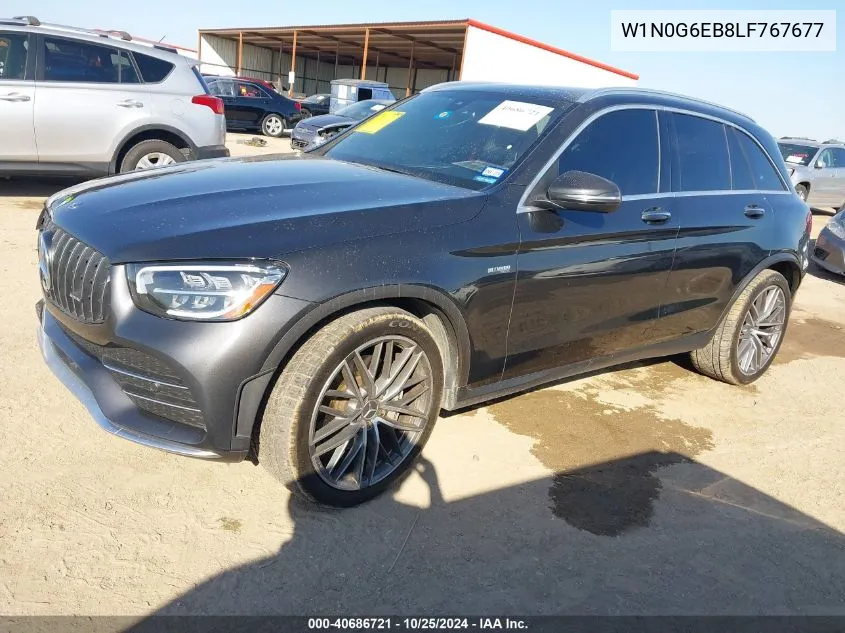 2020 Mercedes-Benz Amg Glc 43 4Matic VIN: W1N0G6EB8LF767677 Lot: 40686721