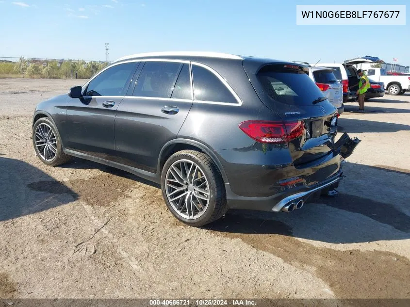 2020 Mercedes-Benz Amg Glc 43 4Matic VIN: W1N0G6EB8LF767677 Lot: 40686721