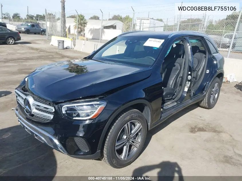 2020 Mercedes-Benz Glc 300 4Matic VIN: WDC0G8EB8LF755106 Lot: 40745188