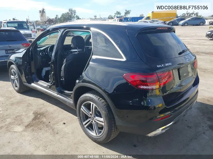 2020 Mercedes-Benz Glc 300 4Matic VIN: WDC0G8EB8LF755106 Lot: 40745188