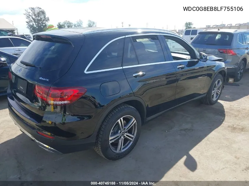 2020 Mercedes-Benz Glc 300 4Matic VIN: WDC0G8EB8LF755106 Lot: 40745188