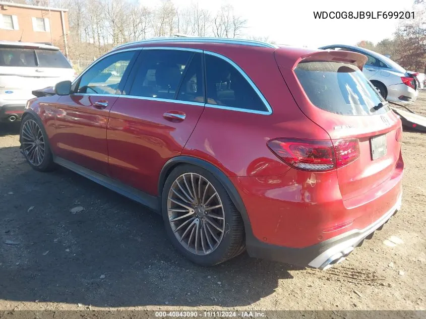 2020 Mercedes-Benz Amg Glc 63 4Matic VIN: WDC0G8JB9LF699201 Lot: 40843090