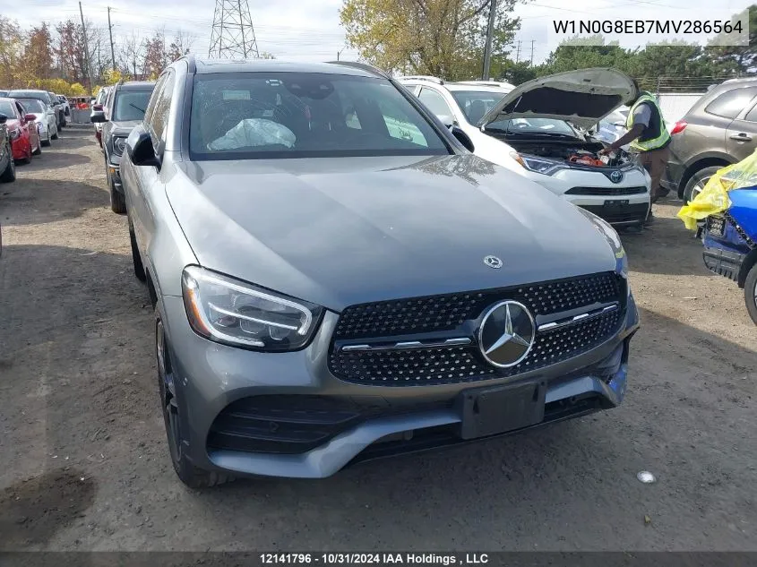 2021 Mercedes-Benz Glc VIN: W1N0G8EB7MV286564 Lot: 12141796