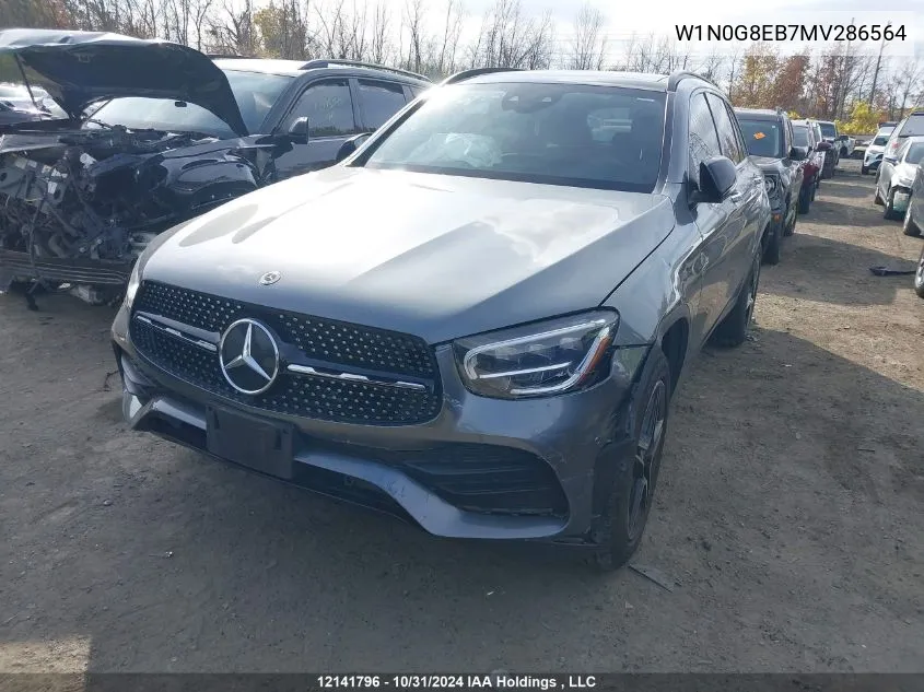 2021 Mercedes-Benz Glc VIN: W1N0G8EB7MV286564 Lot: 12141796