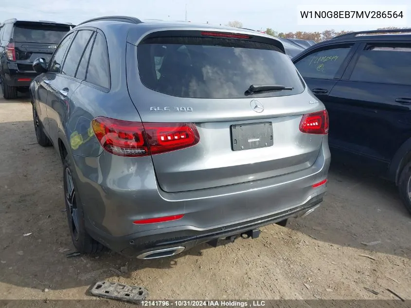 2021 Mercedes-Benz Glc VIN: W1N0G8EB7MV286564 Lot: 12141796