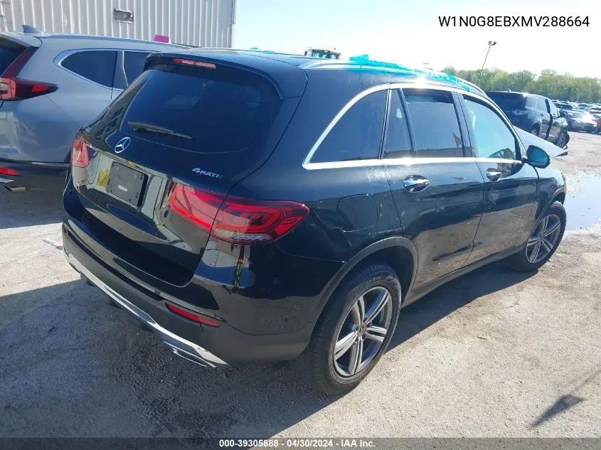 2021 Mercedes-Benz Glc 300 4Matic Suv VIN: W1N0G8EBXMV288664 Lot: 39305888