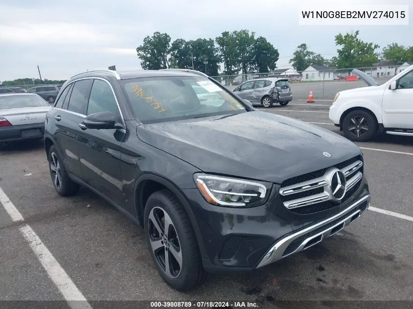 2021 Mercedes-Benz Glc 300 300 4Matic VIN: W1N0G8EB2MV274015 Lot: 39808789