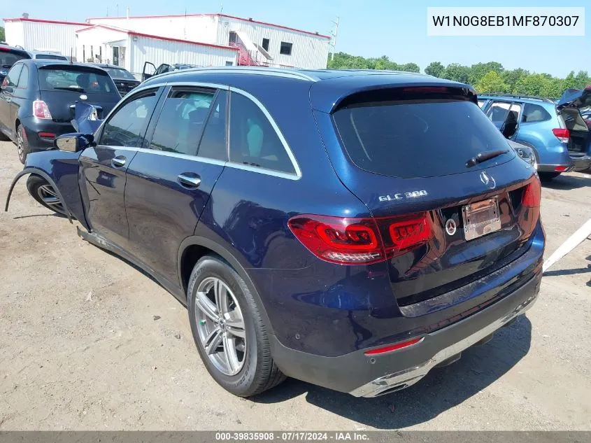 2021 Mercedes-Benz Glc 300 4Matic Suv VIN: W1N0G8EB1MF870307 Lot: 39835908