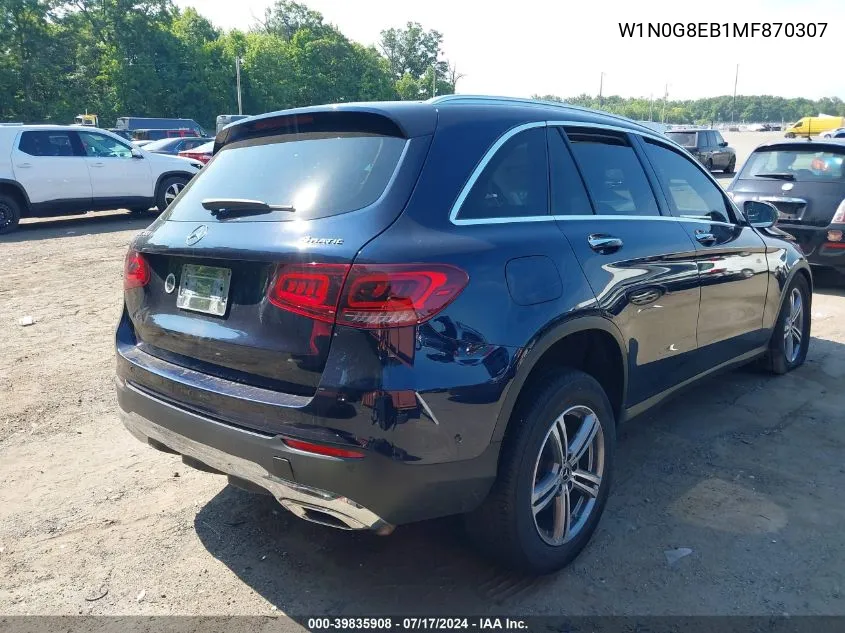 2021 Mercedes-Benz Glc 300 4Matic Suv VIN: W1N0G8EB1MF870307 Lot: 39835908