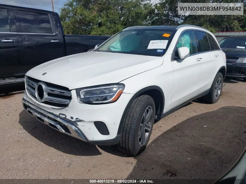 2021 Mercedes-Benz Glc 300 Suv VIN: W1N0G8DB3MF954842 Lot: 40013219