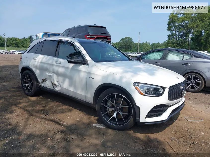 2021 Mercedes-Benz Amg Glc 43 4Matic VIN: W1N0G6EB4MF988677 Lot: 40033202