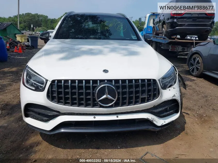 2021 Mercedes-Benz Amg Glc 43 4Matic VIN: W1N0G6EB4MF988677 Lot: 40033202