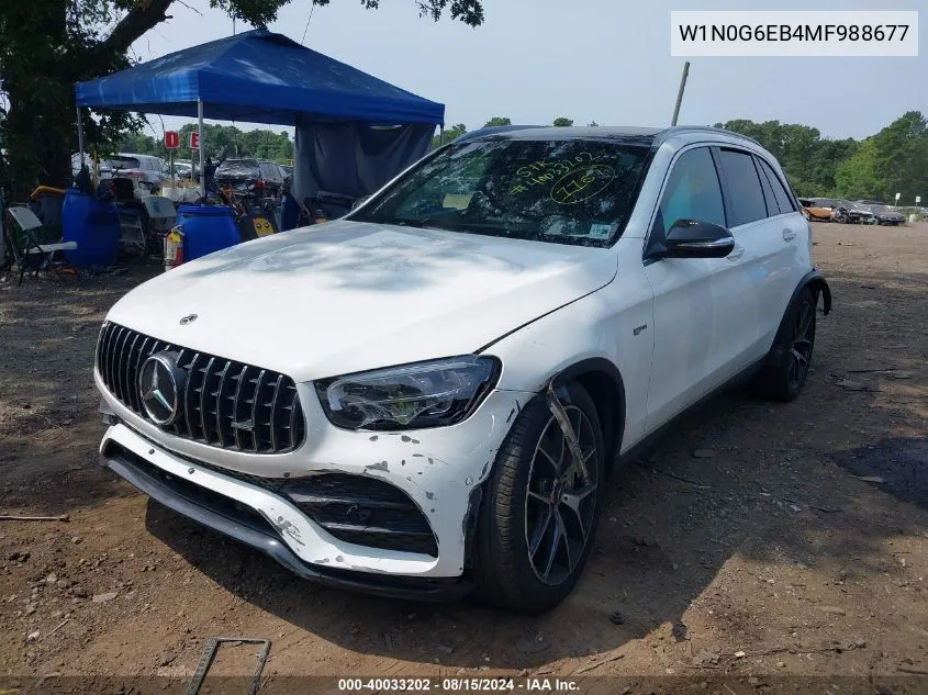 2021 Mercedes-Benz Amg Glc 43 4Matic VIN: W1N0G6EB4MF988677 Lot: 40033202