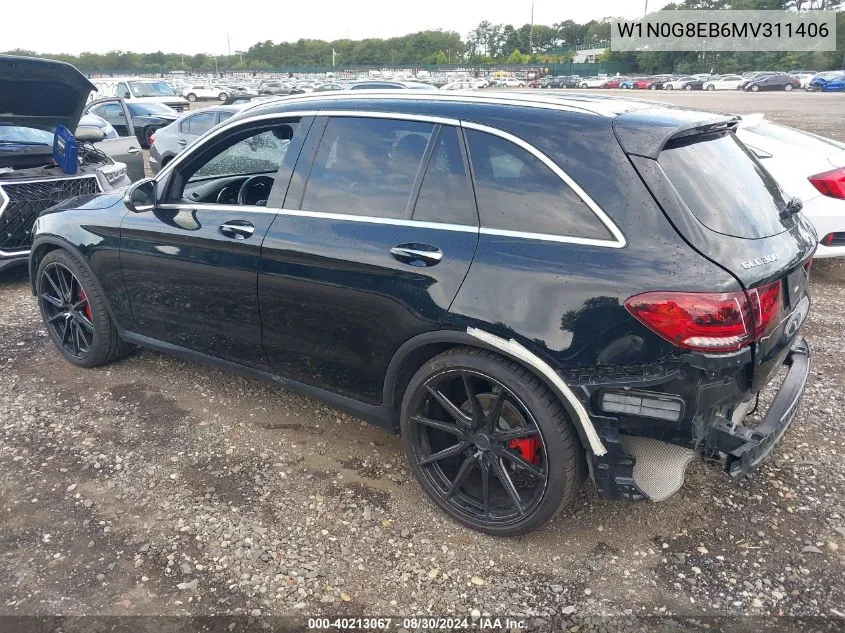 2021 Mercedes-Benz Glc 300 4Matic Suv VIN: W1N0G8EB6MV311406 Lot: 40213067