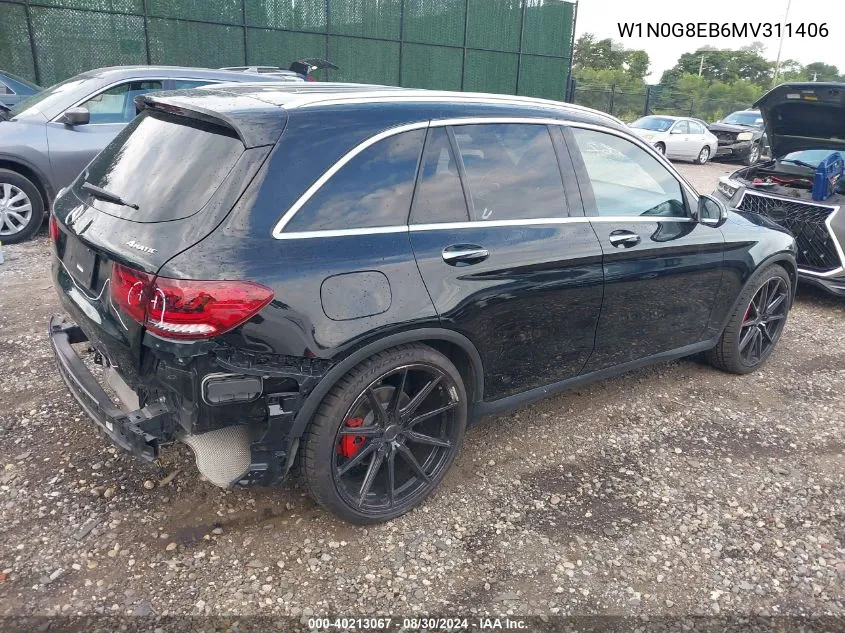 2021 Mercedes-Benz Glc 300 4Matic Suv VIN: W1N0G8EB6MV311406 Lot: 40213067