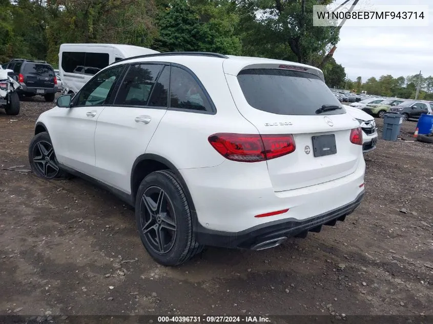 2021 Mercedes-Benz Glc 300 4Matic Suv VIN: W1N0G8EB7MF943714 Lot: 40396731