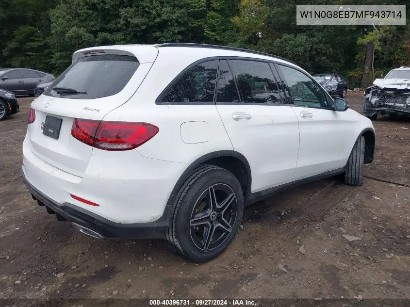 2021 Mercedes-Benz Glc 300 4Matic Suv VIN: W1N0G8EB7MF943714 Lot: 40396731