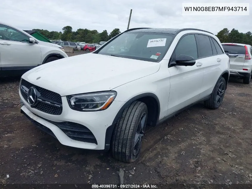 2021 Mercedes-Benz Glc 300 4Matic Suv VIN: W1N0G8EB7MF943714 Lot: 40396731