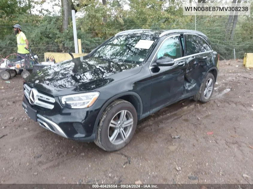 2021 Mercedes-Benz Glc 300 4Matic Suv VIN: W1N0G8EB7MV308238 Lot: 40426554