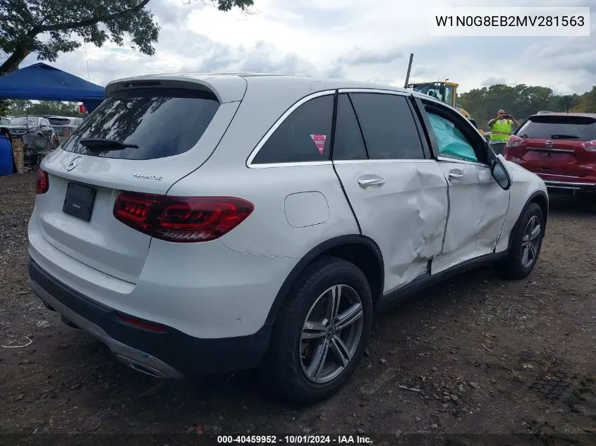 2021 Mercedes-Benz Glc 300 4Matic Suv VIN: W1N0G8EB2MV281563 Lot: 40459952