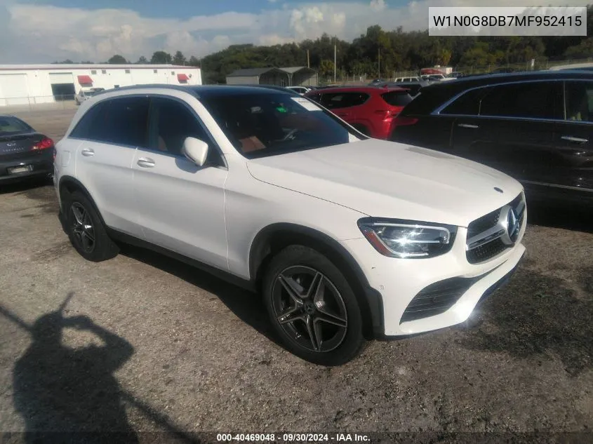 2021 Mercedes-Benz Glc 300 Suv VIN: W1N0G8DB7MF952415 Lot: 40469048