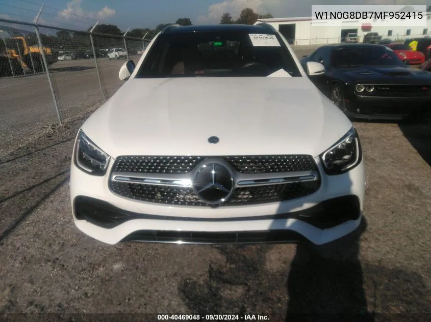 2021 Mercedes-Benz Glc 300 Suv VIN: W1N0G8DB7MF952415 Lot: 40469048