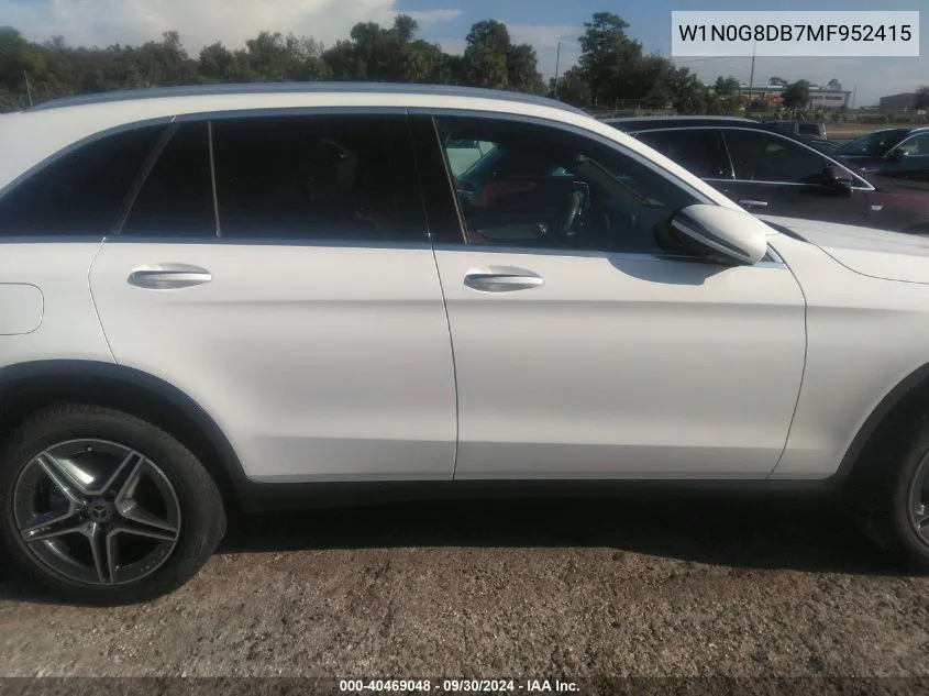 2021 Mercedes-Benz Glc 300 Suv VIN: W1N0G8DB7MF952415 Lot: 40469048