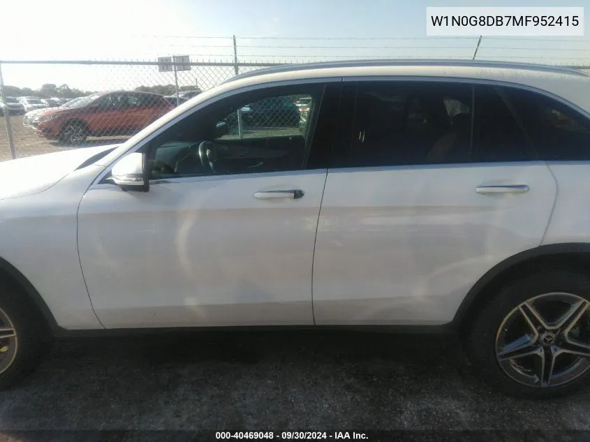 2021 Mercedes-Benz Glc 300 Suv VIN: W1N0G8DB7MF952415 Lot: 40469048