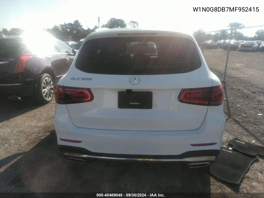 2021 Mercedes-Benz Glc 300 Suv VIN: W1N0G8DB7MF952415 Lot: 40469048