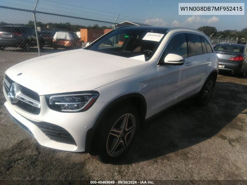 2021 Mercedes-Benz Glc 300 Suv VIN: W1N0G8DB7MF952415 Lot: 40469048