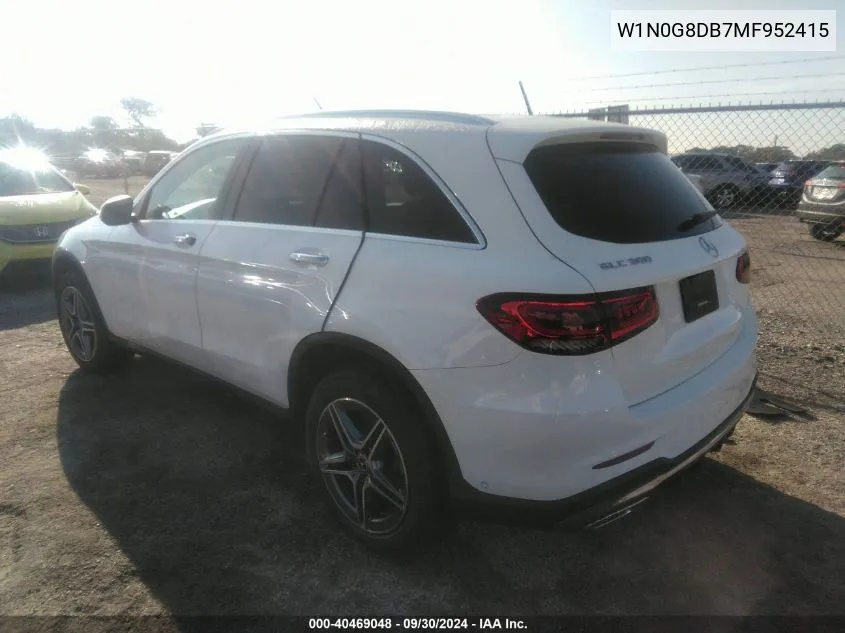 2021 Mercedes-Benz Glc 300 Suv VIN: W1N0G8DB7MF952415 Lot: 40469048