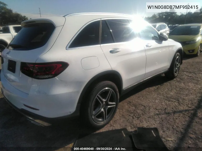 2021 Mercedes-Benz Glc 300 Suv VIN: W1N0G8DB7MF952415 Lot: 40469048