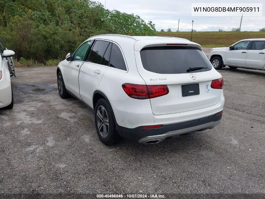 2021 Mercedes-Benz Glc 300 VIN: W1N0G8DB4MF905911 Lot: 40496046