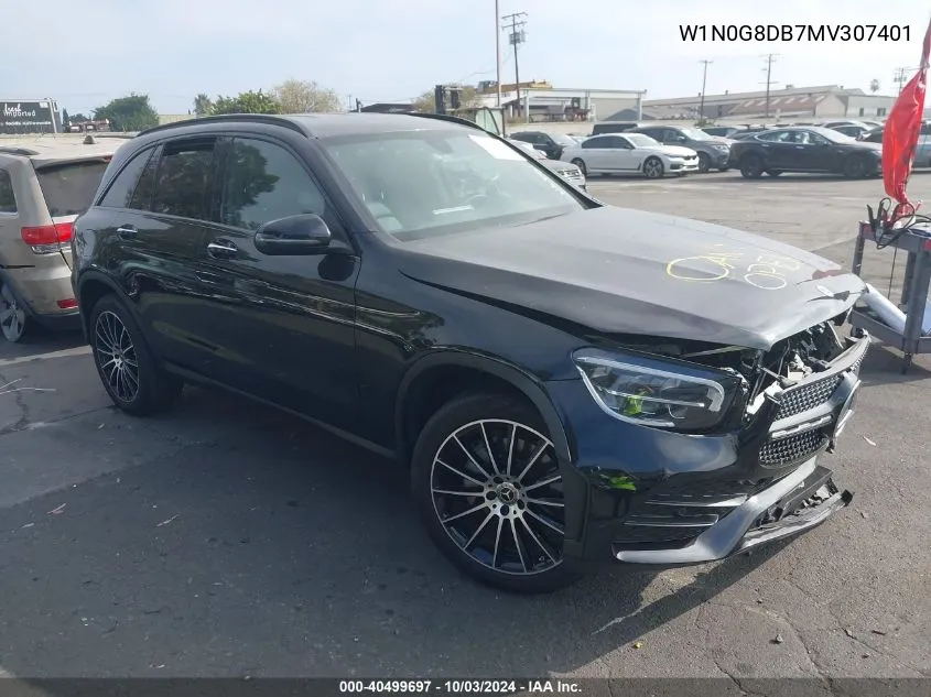 2021 Mercedes-Benz Glc 300 Suv VIN: W1N0G8DB7MV307401 Lot: 40499697