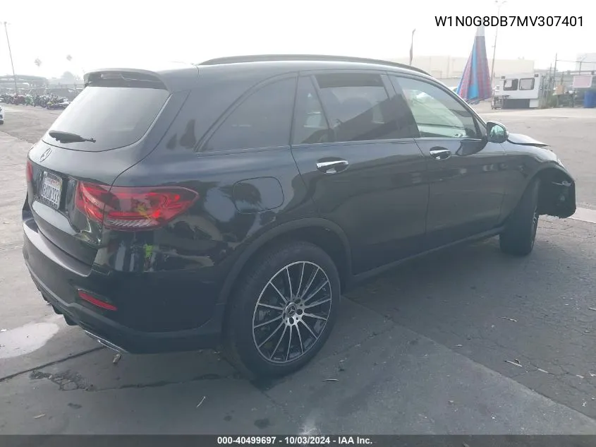 2021 Mercedes-Benz Glc 300 Suv VIN: W1N0G8DB7MV307401 Lot: 40499697