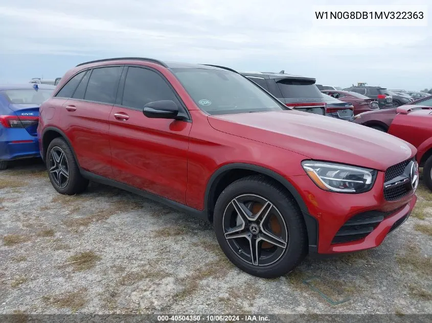 2021 Mercedes-Benz Glc 300 VIN: W1N0G8DB1MV322363 Lot: 40504350